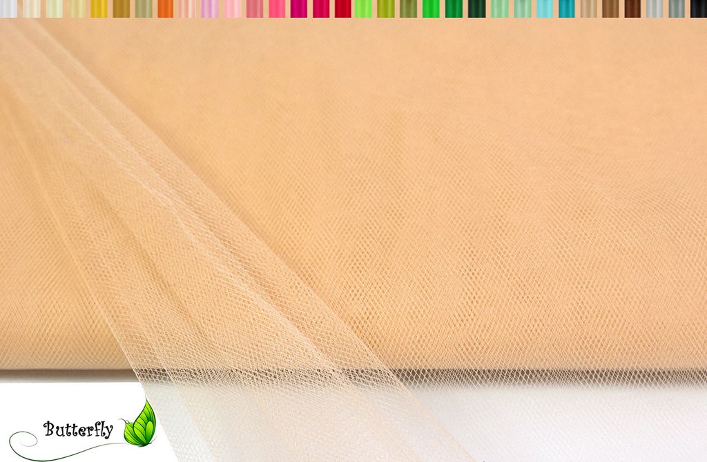 TÜLL Stoff 10m x 150cm, Farbauswahl:sand / beige / natur 835