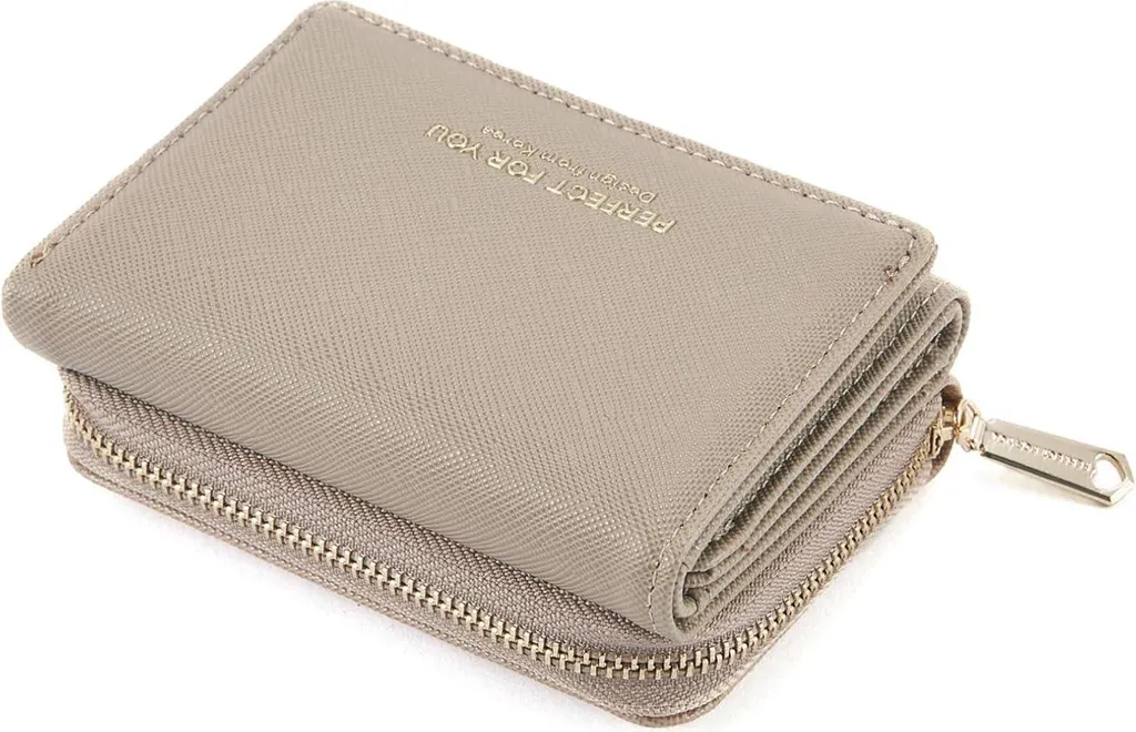 Mini portefeuille femme Kaki - Petit porte-monnaie compact de poche