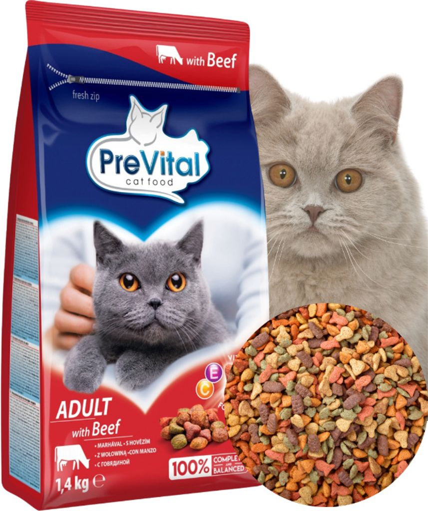 PreVital sucha karma dla kota wołowina 1,4kg Zdjęcie produktu 