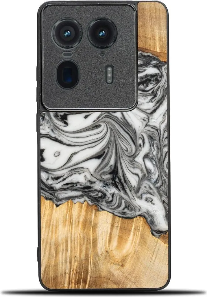 Bewood Cover Motorola Edge 50 Ultra 4 Elementi Terra - Unica in Legno