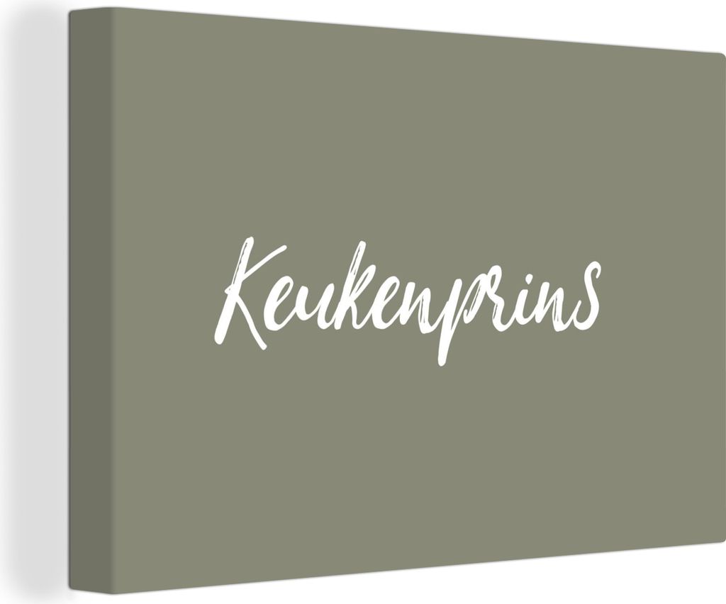 OneMillionCanvasses - Leinwandbilder - 150x100 cm, Sprichwörter - Zitate - Küchenprinz - Männer, Wandbilder Kunstdruck Wanddekoration - Foto a...