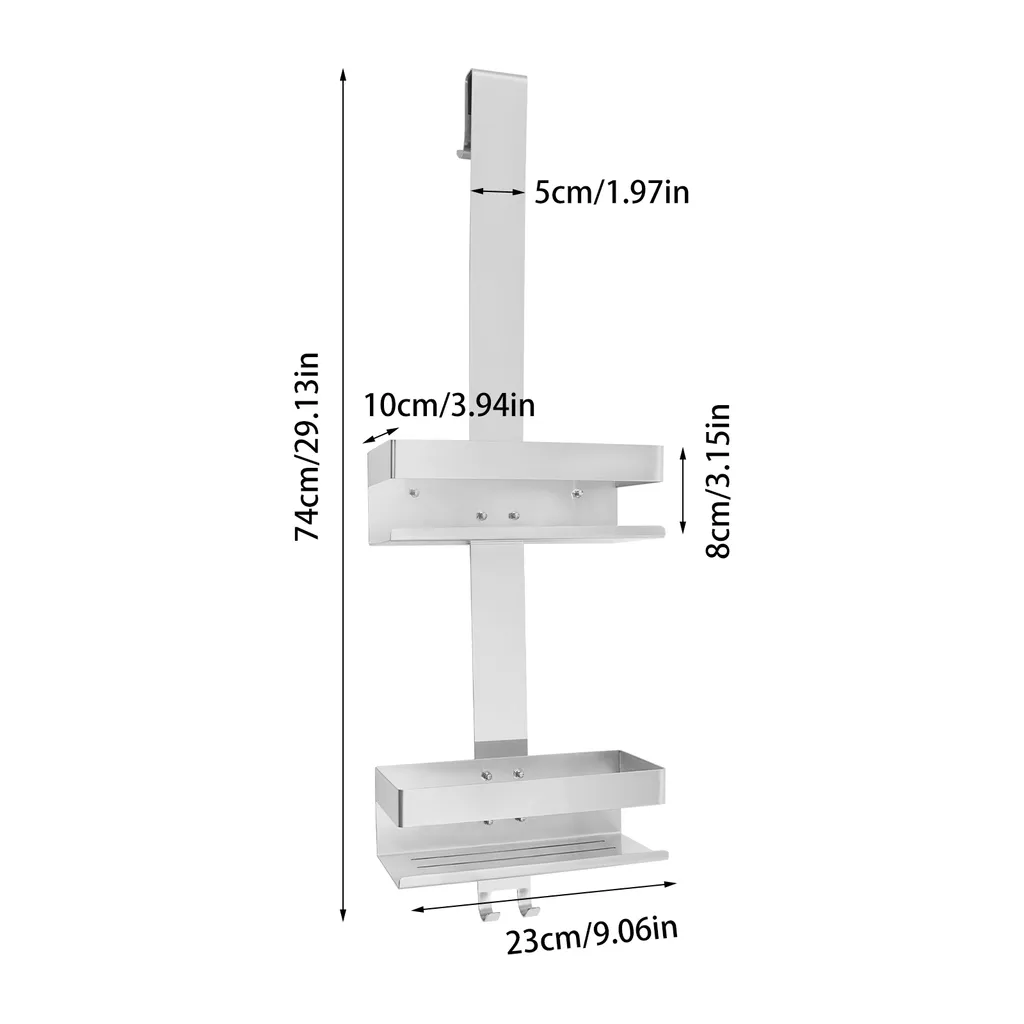 Rangement de douche à suspendre 2 étages pour optimiser les petits espaces - 3