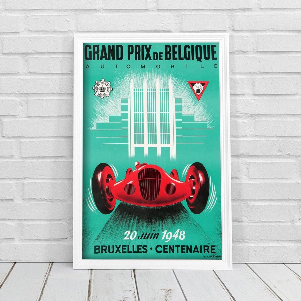 Poster - Canvas - Leinwand - 29,7 cm x 42 cm - Grand Prix Automobile de Belgique