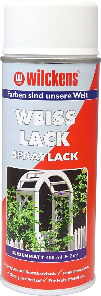 Wilckens Weisslack Spray Seidenmatt Holz Metall 400ml Produktbild 
