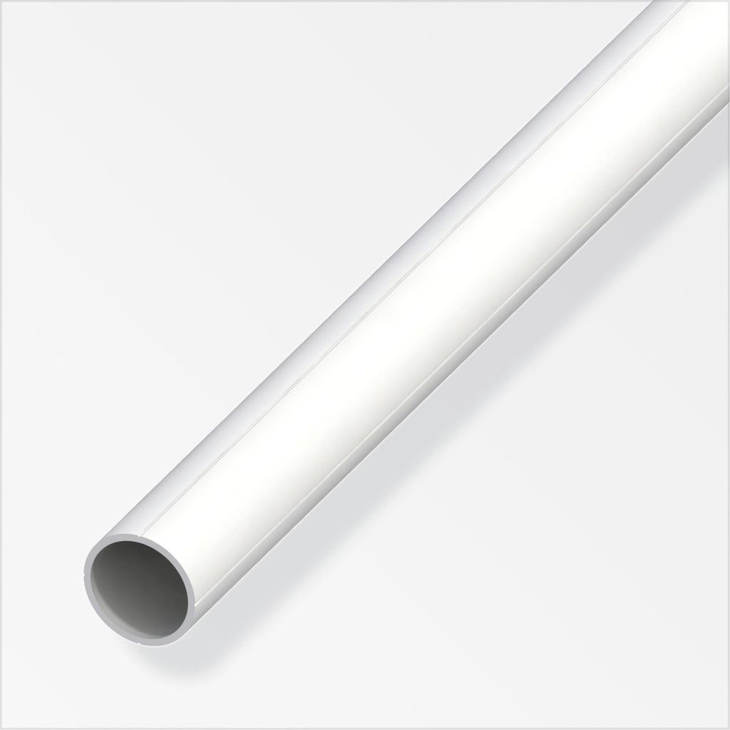 Alfer Rundrohr PVC weiß Ø 15,5 mm 1 m glatt mit Produktbild 