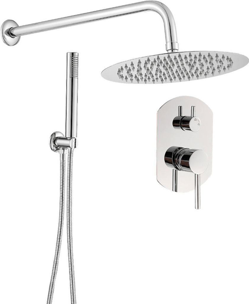 Moderne Unterputz-Regendusche NALA chrom Duschkopf Ø 20cm