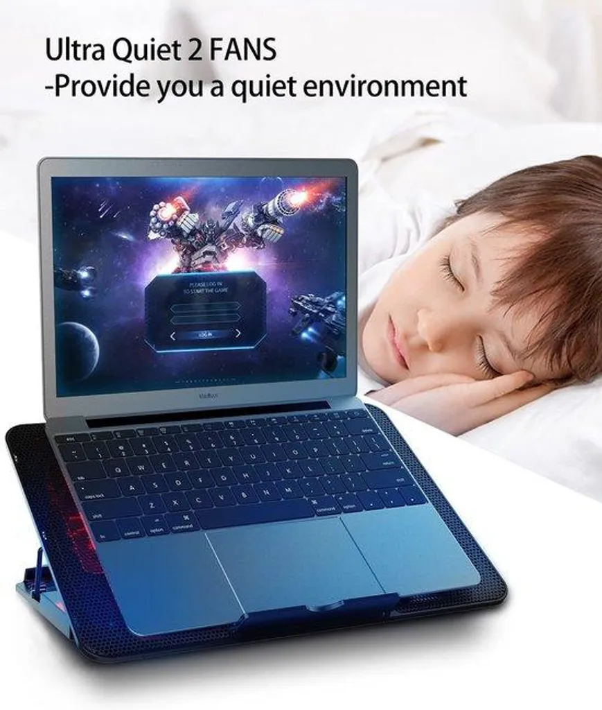 Support de refroidissement PC portable 15.6 pouces USB Slim CP200