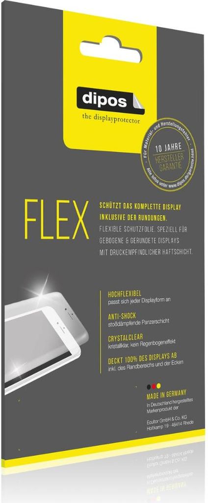 2x Schutzfolie für Teracube 2s Folie, 100% Displayabdeckung, dipos Flex