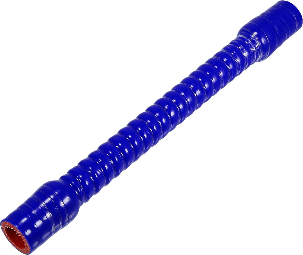 1 Stück 18mm 0,71" ID 300mm 11,81" Länge 0° Blau Rote Gewinde-Silikonschlauch Kühlmittelschlauch Universal