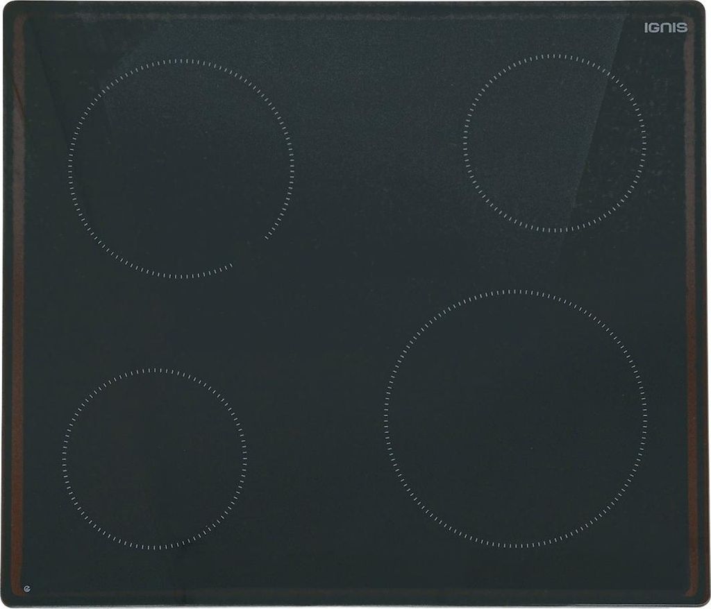 Whirlpool Ignis 481010623706 Glaskeramikplatte Glasplatte Ersatzplatte mit aufgeklebtem Befestigungsrahmen AKL4990NE für Kochfeld Kochmulde