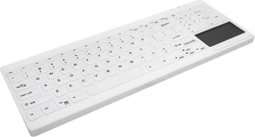 Clavier sans fil Cherry AK-C7412F Blanc : Finis les câbles encombrants