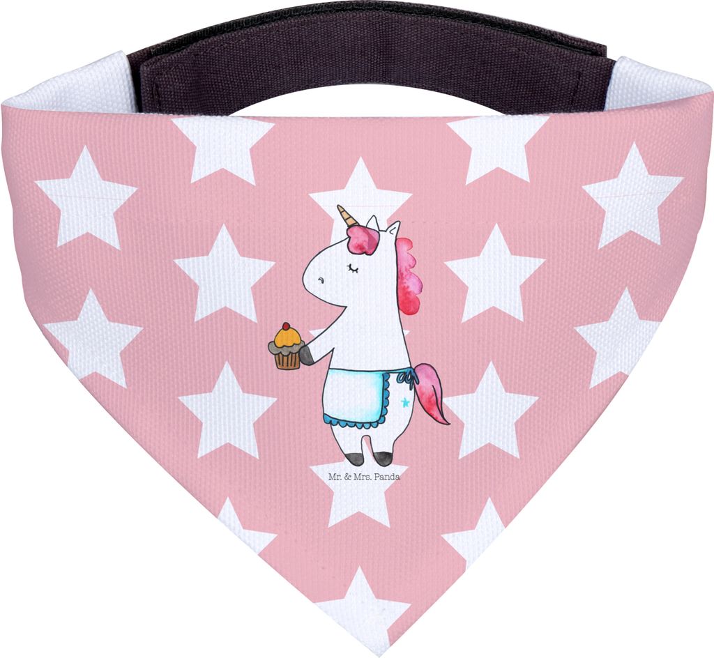 Mr. & Mrs. Panda Hunde Halstuch Einhorn Muffin - Rot Pastell - Geschenk, Glückwünsche, Geburtstag, Geburtstagsgrüße, Hund, Unicorn, Für, Liebe...
