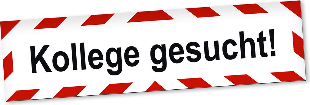 PantherPixel Kollege Gesucht Magnetschild Auto Personal Recruiting Magnetfolie Geschenkidee 60 x 16 cm REFLEKTIEREND