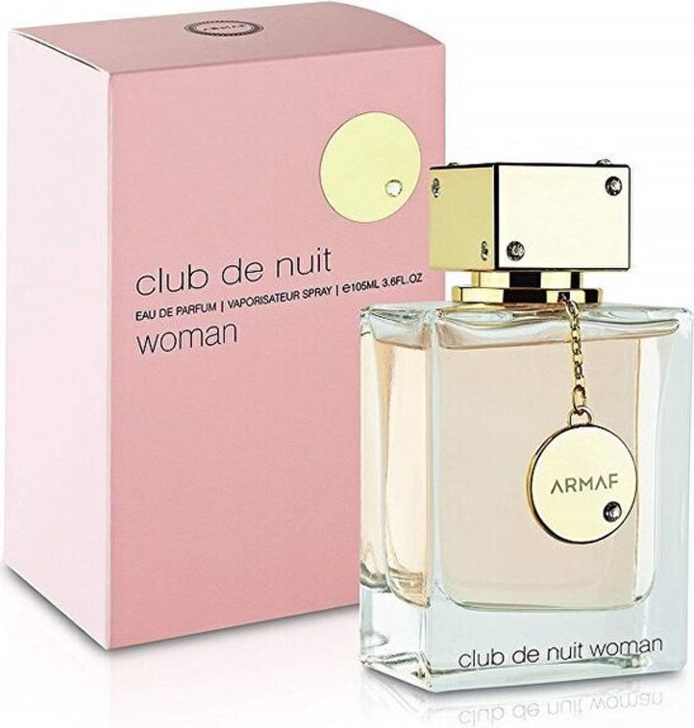 A perfume bottle and its box are displayed against a white background.