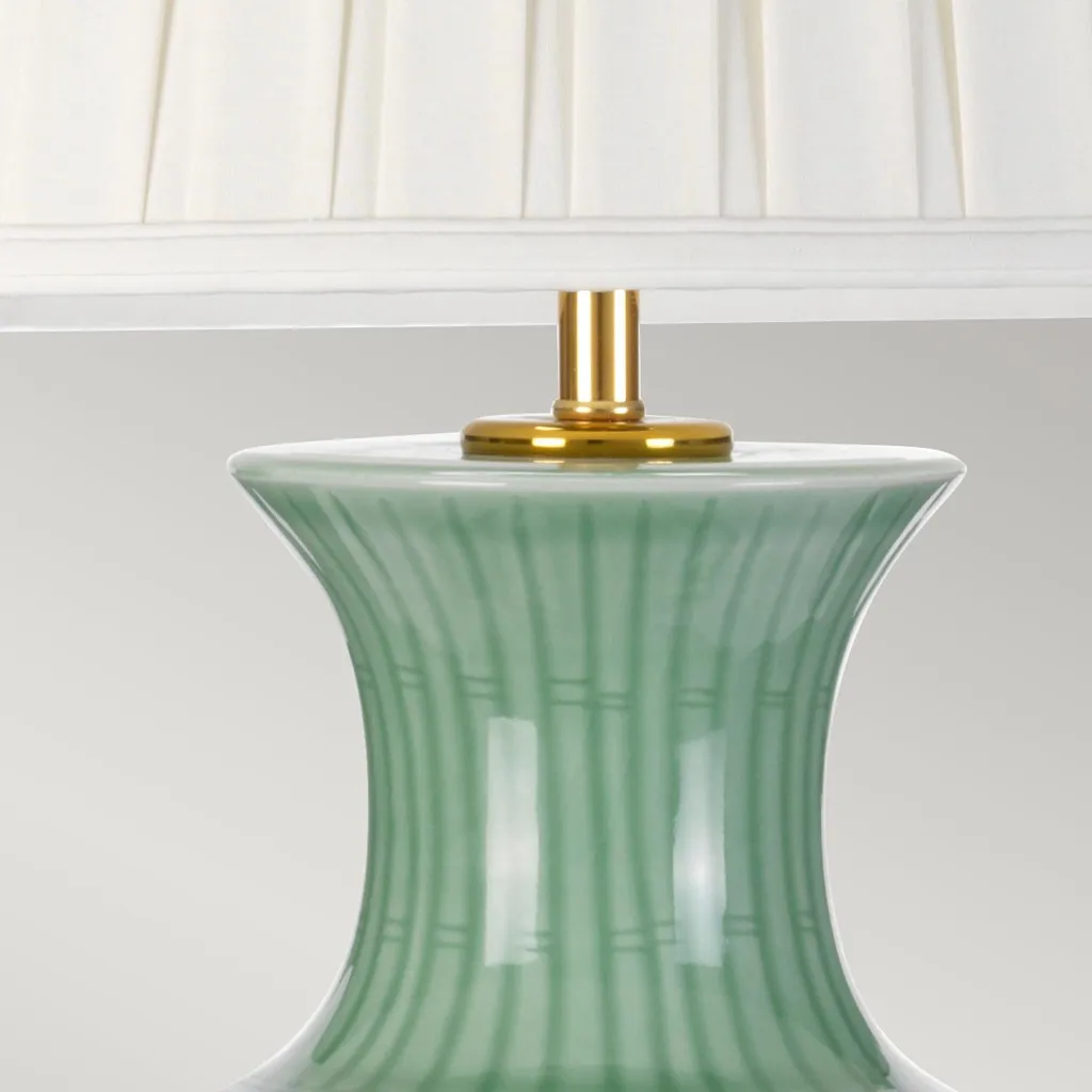 Grande lampe à poser en céramique bicolore Dalian pour salon moderne - 3