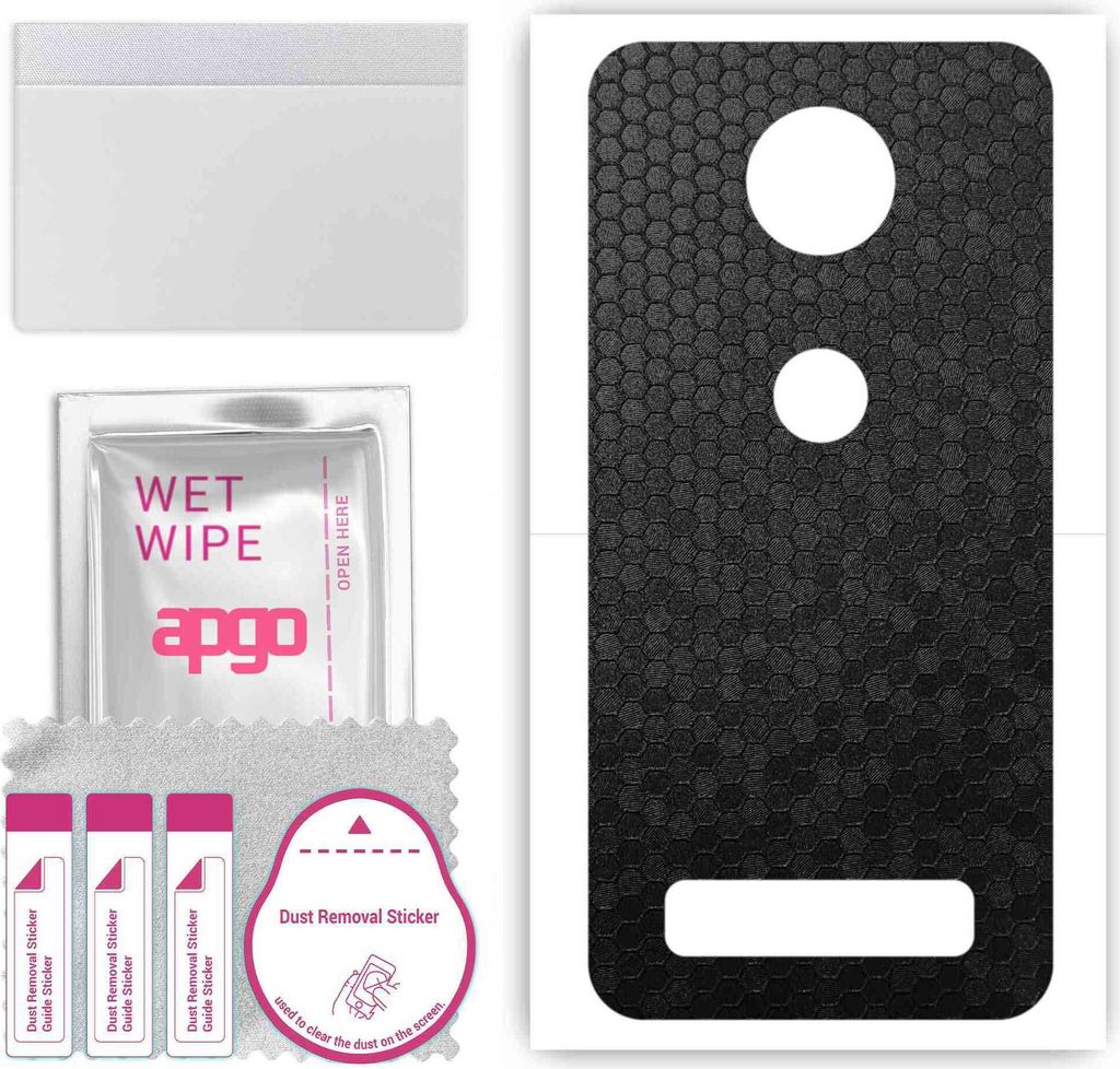 apgo Rückseite Schutzfolie, Skin, kompatibel mit Motorola Moto Z2 Force, Hinten Displayschutzfolie aus Vinylfolie, kratzfest, einfache Montage - S...