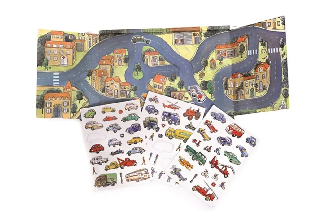Jeu de voiture magnétique nomade Egmont Toys - Décor urbain complet
