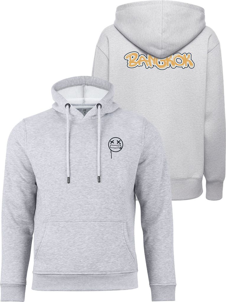 Cotton Prime Hoodie Street Art Bangkok - Weltenbummler Kollektion XXL Grau-Melange