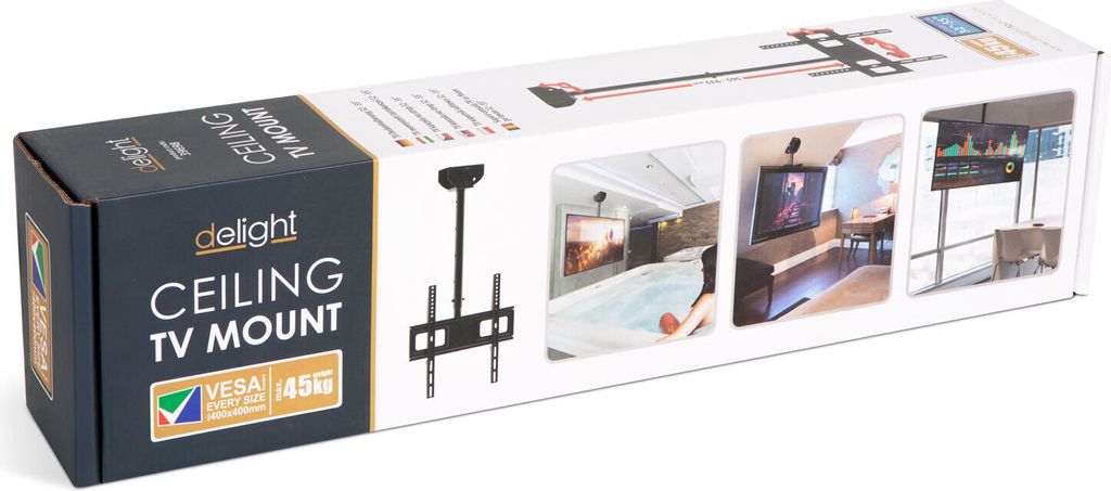 TV-Halterung für Decke oder schräge Wand - 360° - 32-55" - Produktbild 