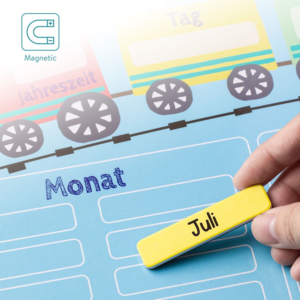 Navaris Kalender Tafel für Kinder - Lerntafel Jahreszeiten Produktbild 2