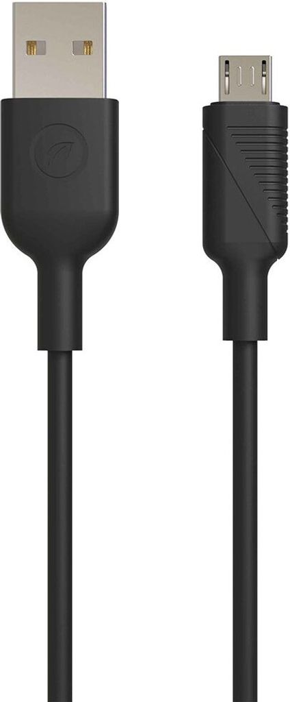 Muvit, Micro-USB-Kabel auf USB 2.0 2.4A Laden und Synchronisieren 1,2m, Schwarz