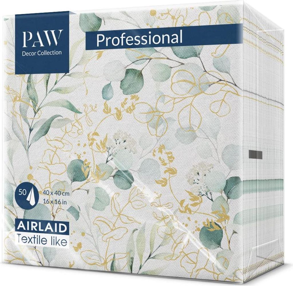 PAW - Serviettes Airlaid - Semblables à du tissu (40 x 40 Image du produit 