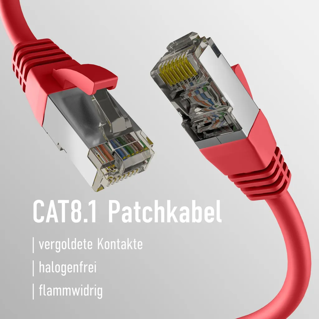 Efb Cat8.1 Rot 3M Rj45 Patchkabel S/Ftp Pimf - 2