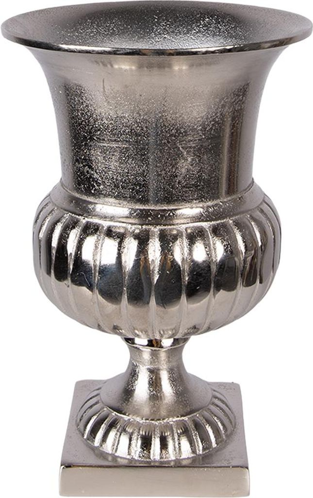 Clayre & Eef Vase Ø 20x29 cm Silberfarbig Aluminium