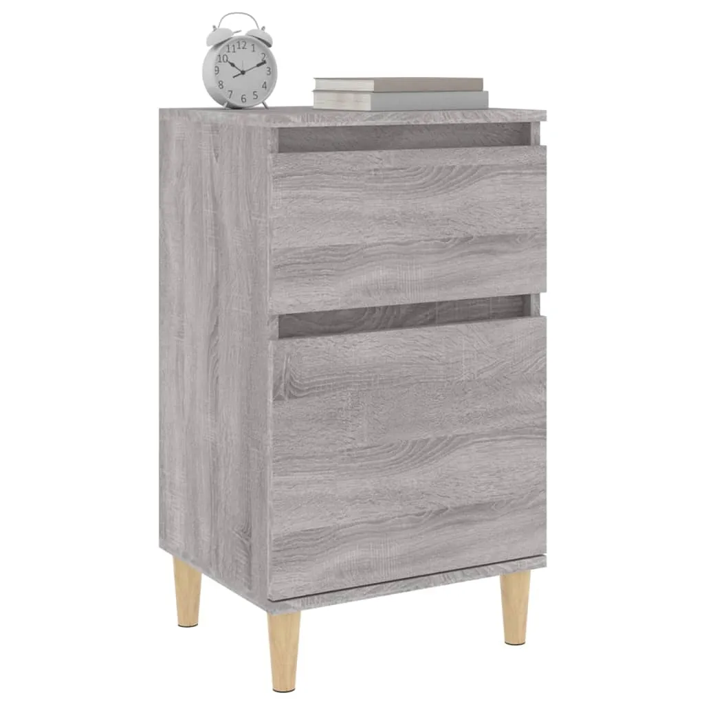 Tables de nuit Gris Sonoma 40x35x70 cm - Rangement vertical compact - 5