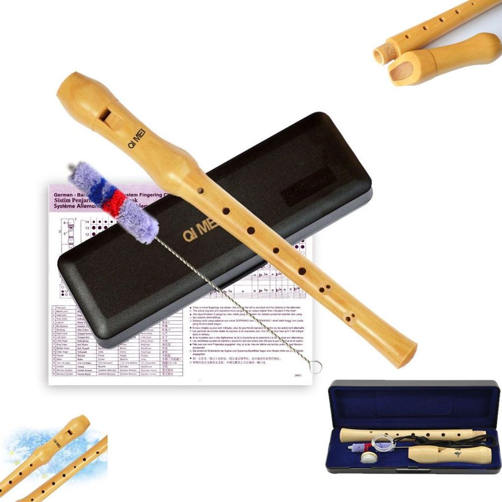 Holz Blockflöte Sopran C, deutsche Griffweise, Instrument Produktbild 