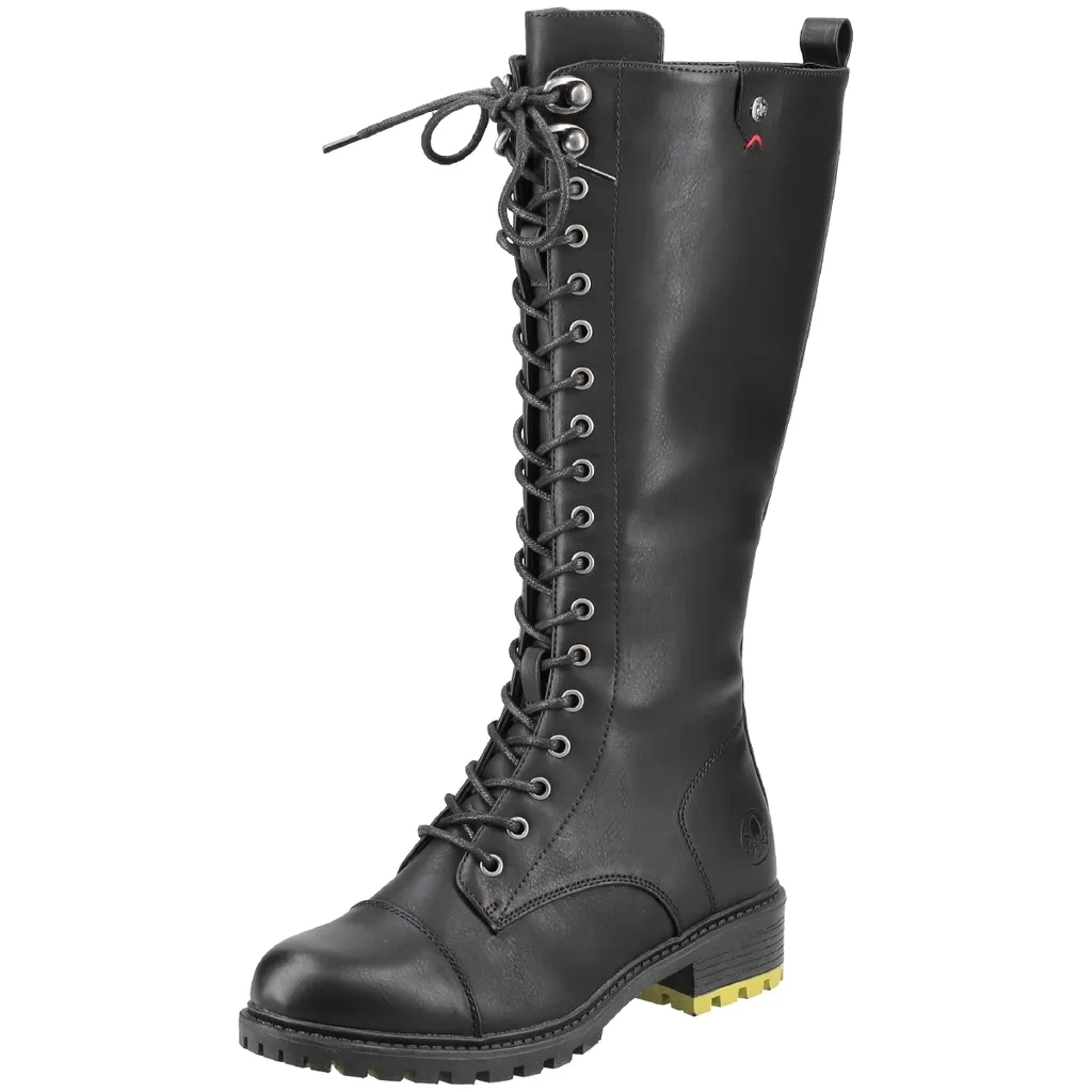La Strada Damen Stiefel Schwarz - Textil Mit 4cm Absatz