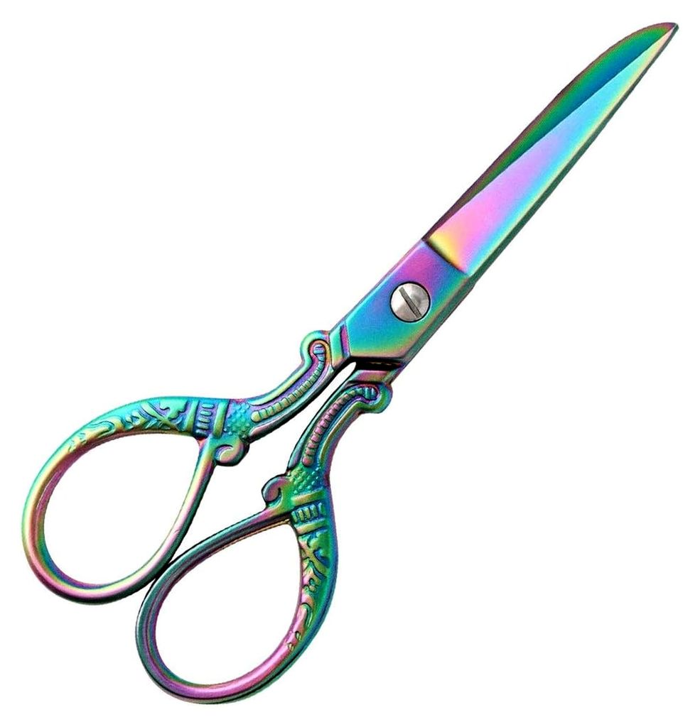 Kleine Stoffschere aus rostfreiem Stahl, 13 cm, Regenbogen