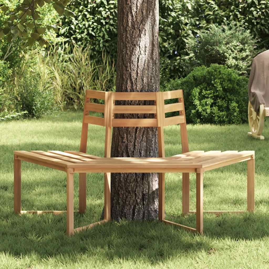 vidaXL Baumbank Halb-Hexagonal 160 cm Massivholz Akazie Produktbild 4