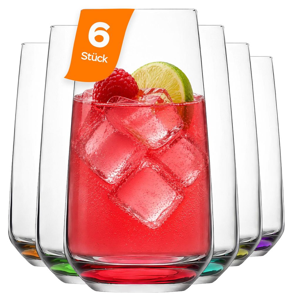 Zestaw 6 szklanek do drinków "Rainbow" marki LAV, pojemność Zdjęcie produktu 