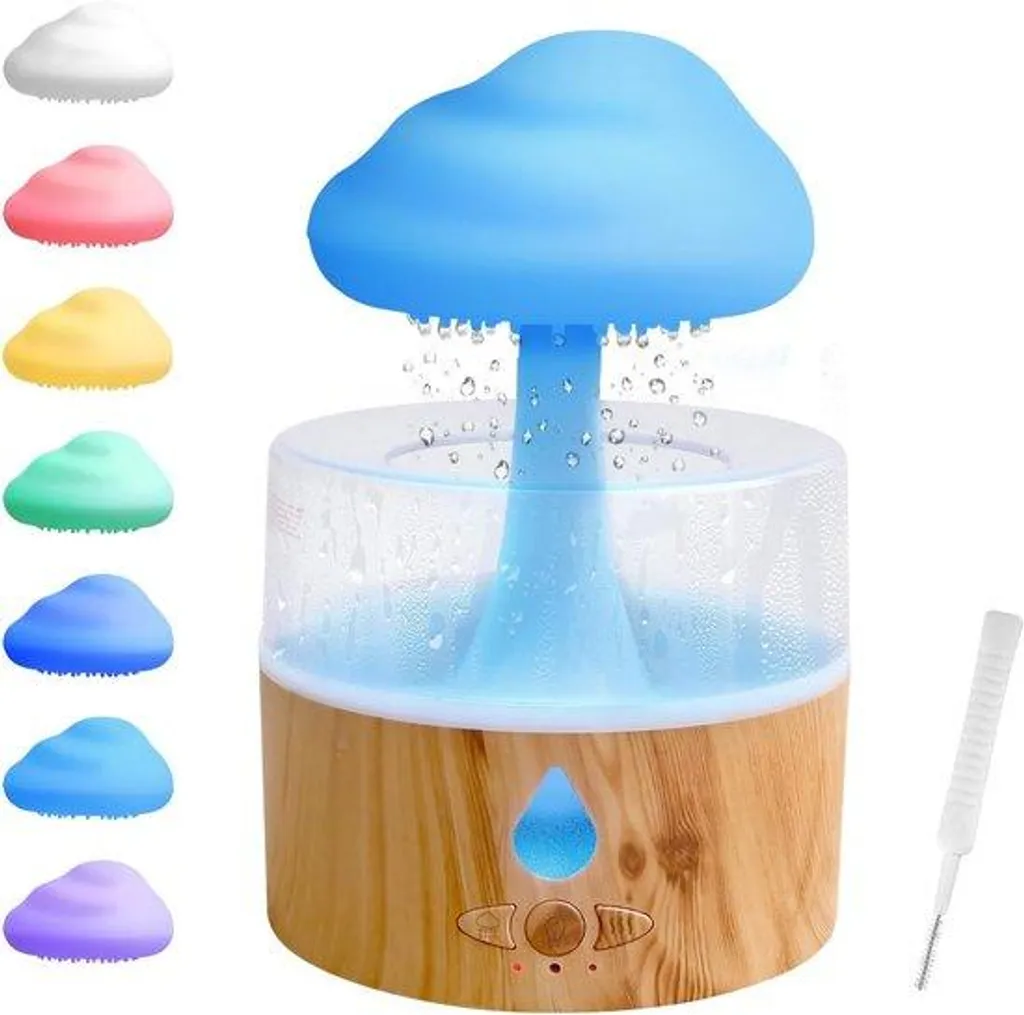 Humidificateur 3 en 1 diffuseur d'huiles essentielles et veilleuse LED