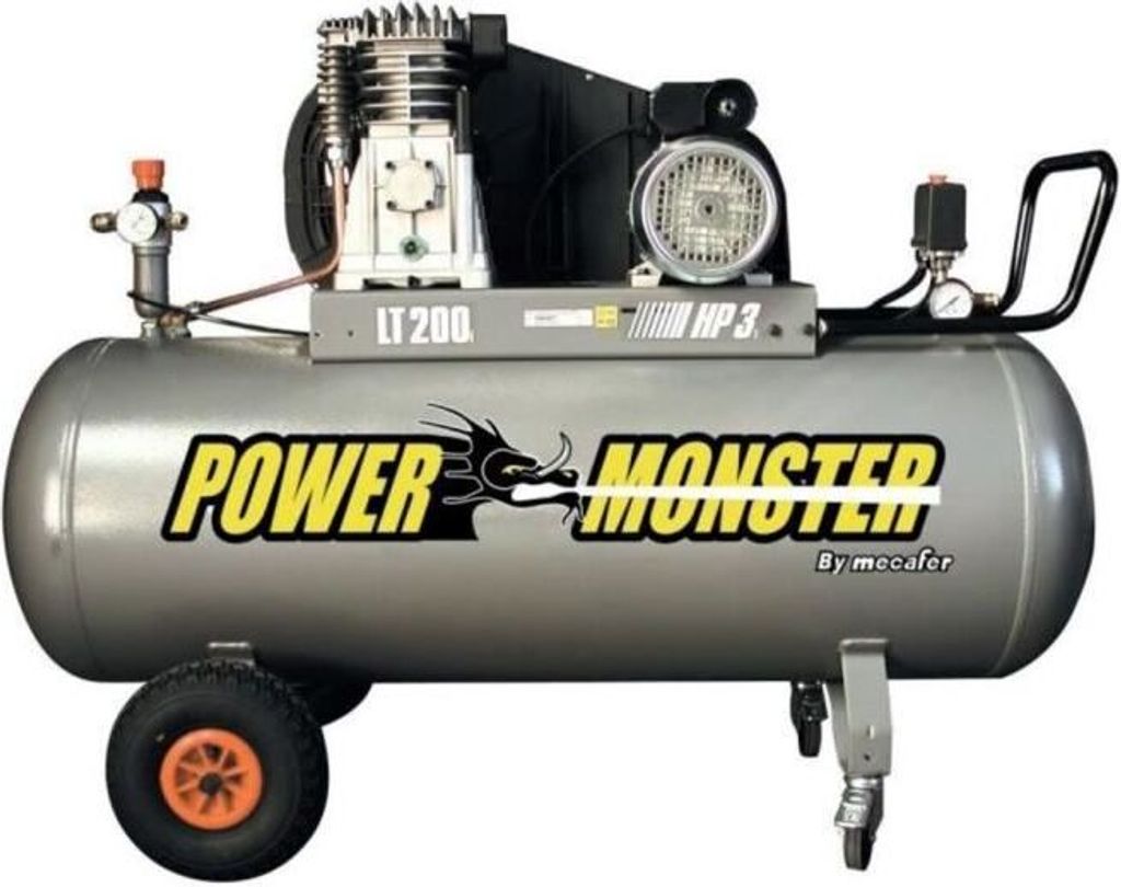 MECAFER Compressor 200 L 3HP 10 bar Semi Pro PowerMonster