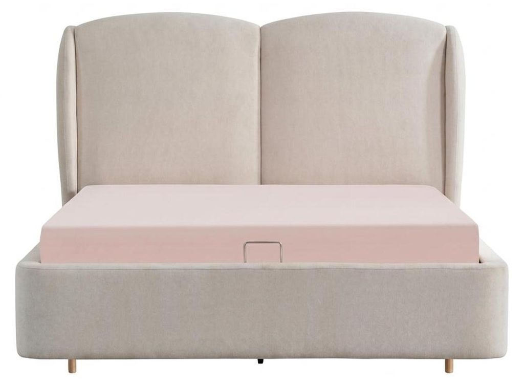 Skandinavisches Set mit Bett, Kleiderschrank, Kommode und Spiegel