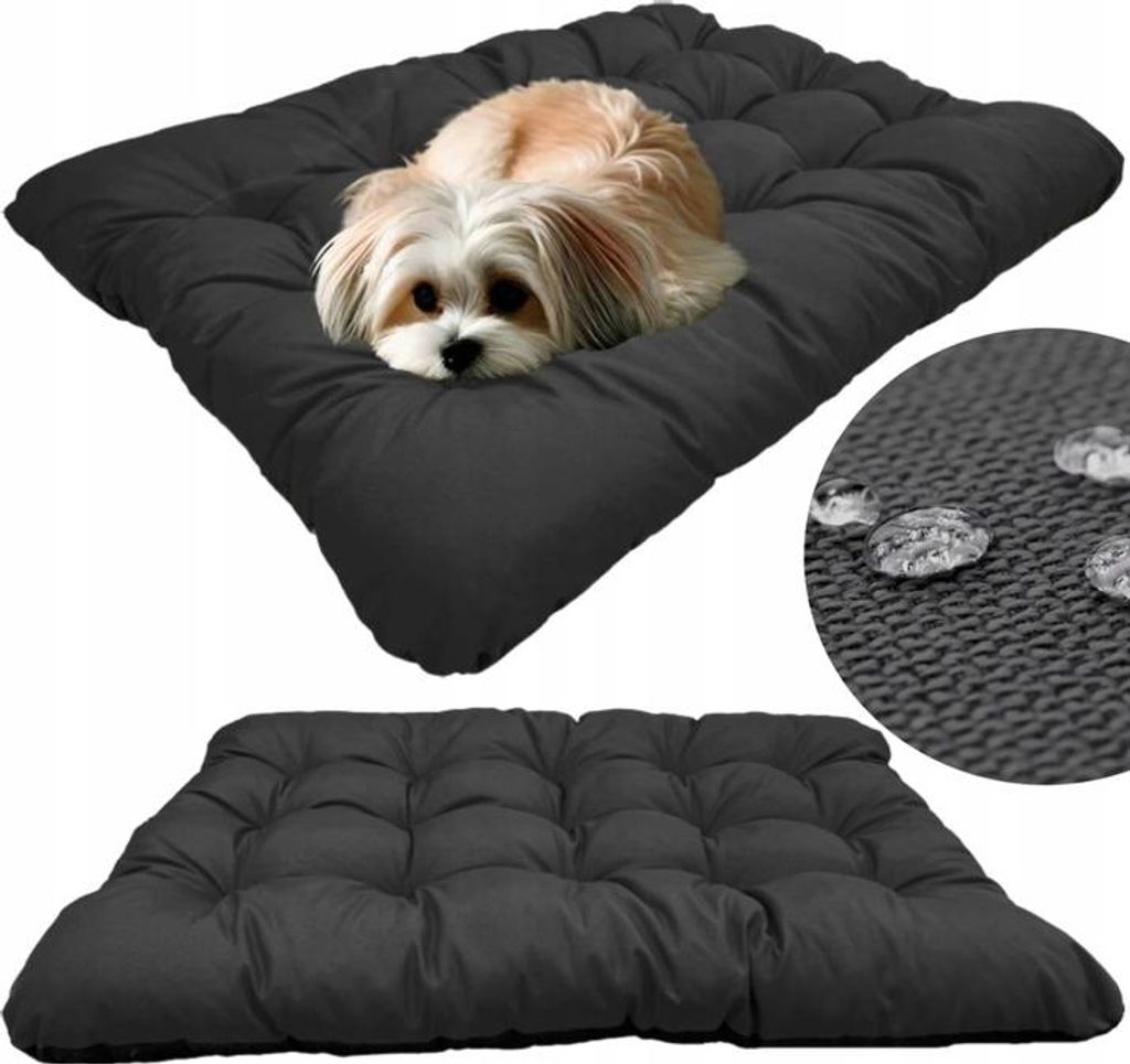 Hundebett PRESTIGE Kissen 120x80 cm wasserdicht schwarz
