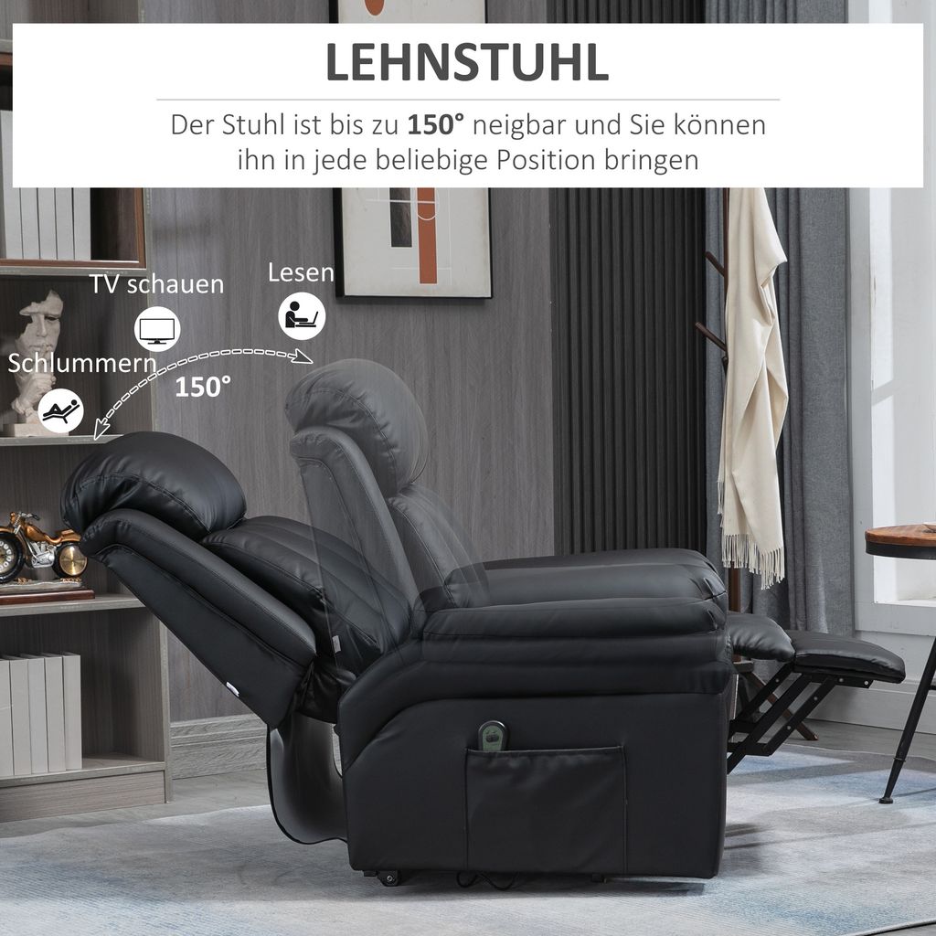 HOMCOM Sessel mit Aufstehhilfe, Elektrischer Relaxsessel, Produktbild 4