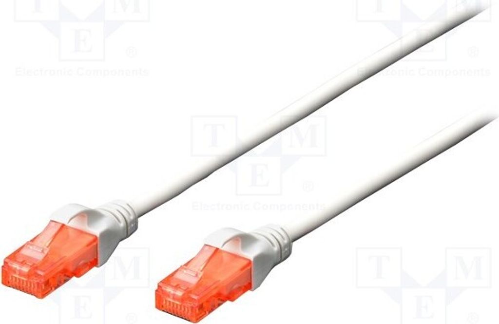 1x 2 DK-1617-0025/WH RJ45-Kabel Cu weiß 0,25m 6