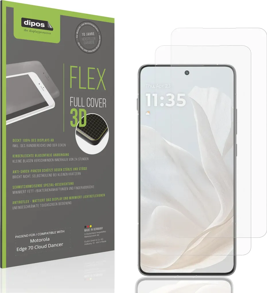 Kit 2 Pellicole Motorola Edge 70 Cloud Dancer Opache Protezione Antiurto