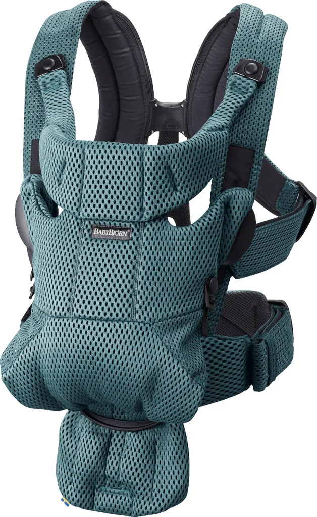Babybjorn Move Porte-bébé en Maille 3D Mesh Vert avec Appui Lombaire