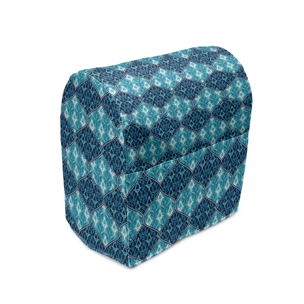 Housse de Protection Mixeur avec Poches Rangement en Tissu Bleu Marine