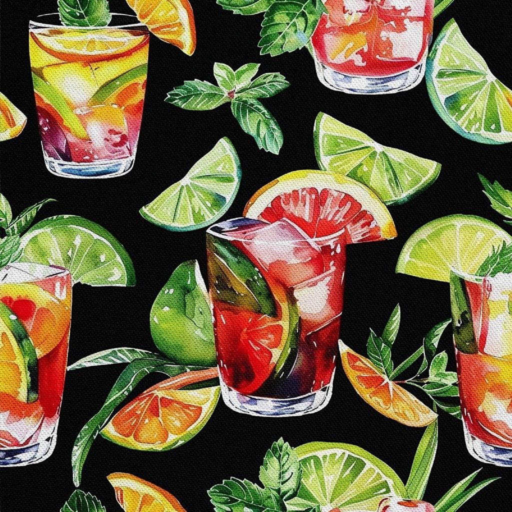 OUTDOOR DEKOSTOFFE OXFORD - Motiv Cocktail | DX8540