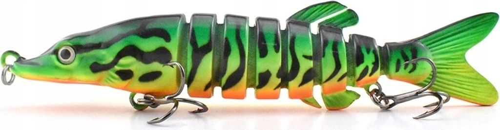 Wobbler ANGELN Köder HECHT ZANDER WELS Geteilt 8-segmentig 9cm 7g