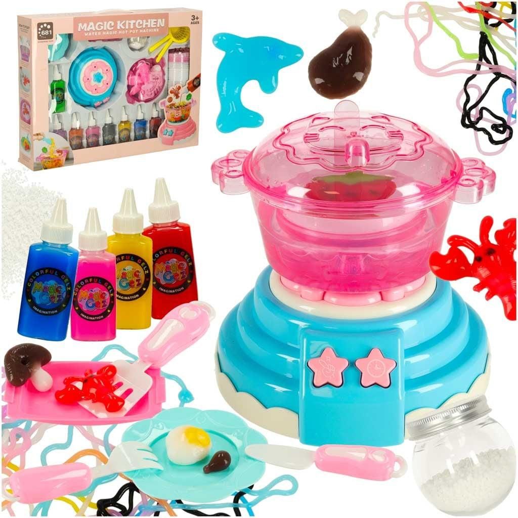 Kreativset Magic Kitchen Gel verfestigende 3D Figuren 62-teilig blau