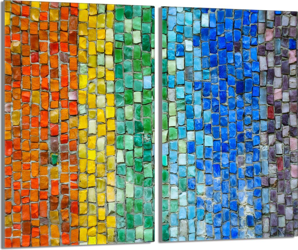 Glasschutzplatte für den Herd 2x30x52 Bunt