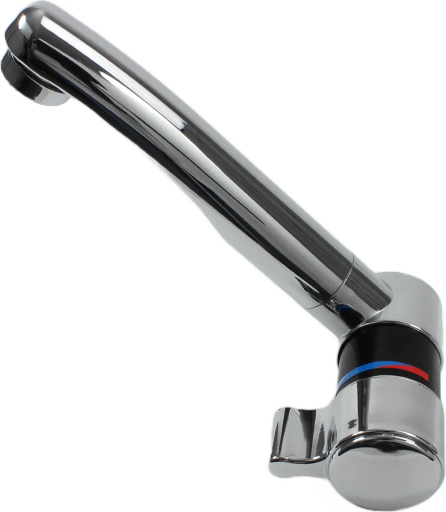 Robinet mitigeur compact London noir contre les fuites en 12V douche