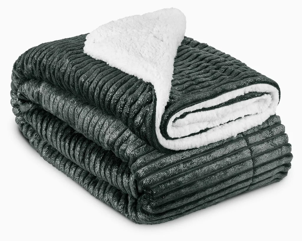 Couverture Douillette à Paillettes Elisa XXL Noire Sherpa 220x240cm