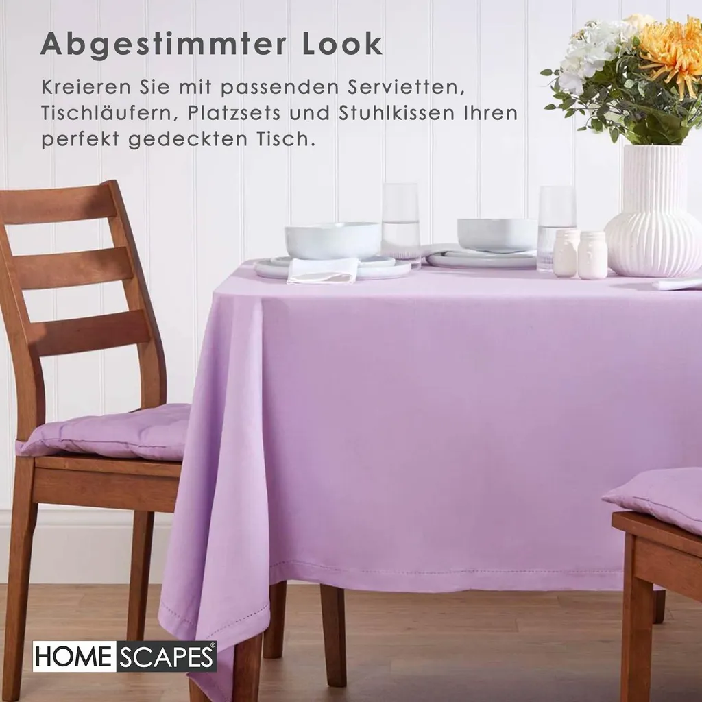 HOMESCAPES Tovaglia in cotone rettangolare 137x178 cm - 100